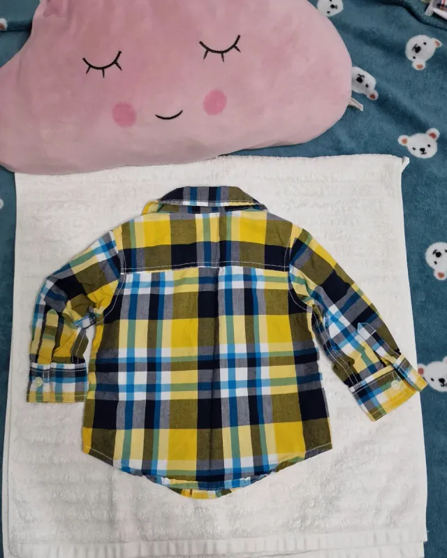 2 Camisas Bebé Niños Cuadros