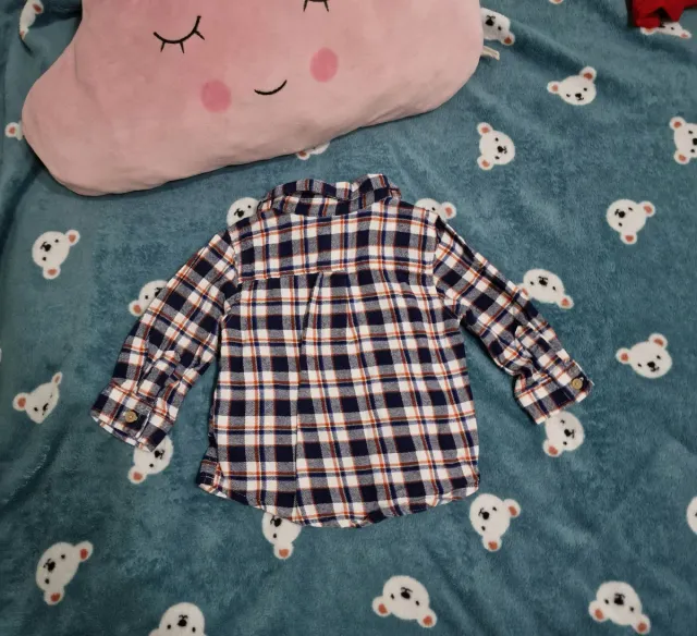 2 Camisas Bebé Niños Cuadros
