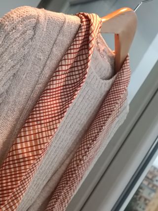 Completo donna beige e rosso