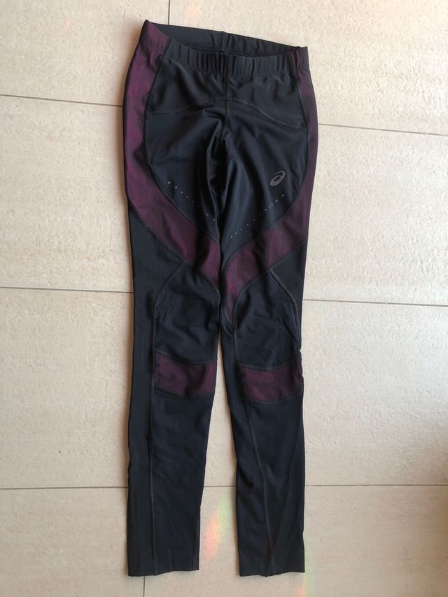 Mallas Asics chica talla XS morado/negro
