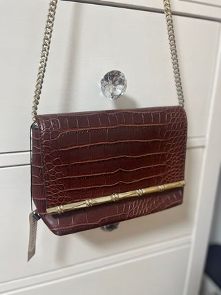 Bolso cadena Zara efecto piel