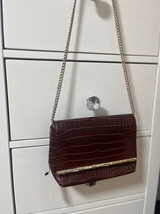 Bolso cadena Zara efecto piel