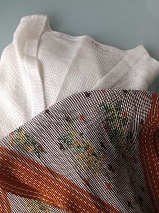 Completo donna beige e arancione