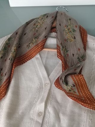 Completo donna beige e arancione