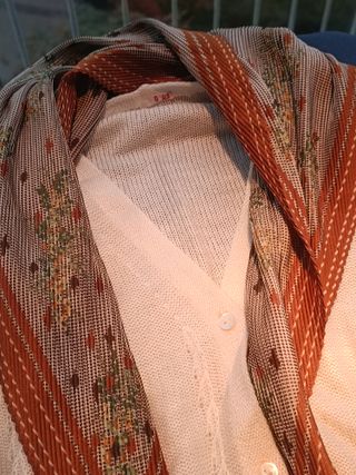 Completo donna beige e arancione