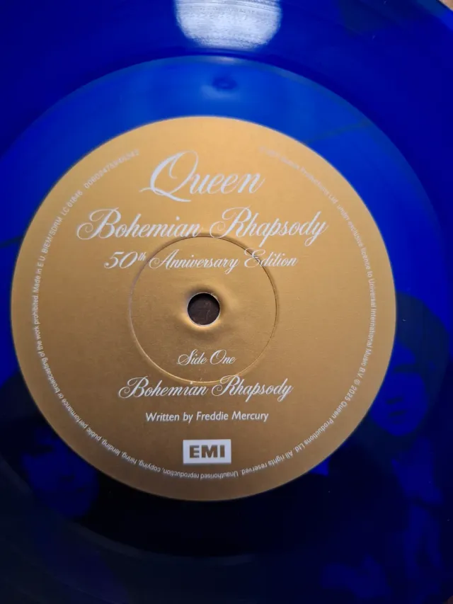 Queen Bohemian Rhapsody Vinile Blu 50th Anniv.