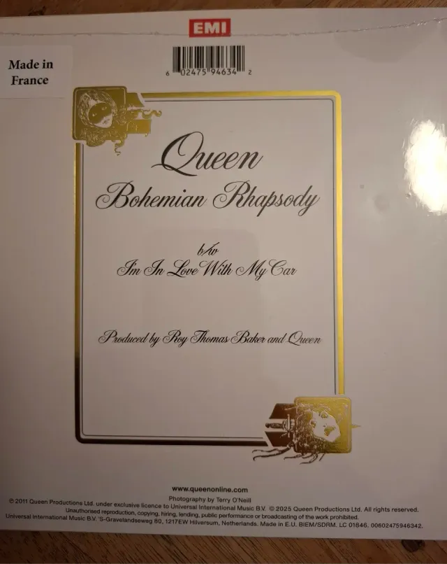 Queen Bohemian Rhapsody Vinile Blu 50th Anniv.