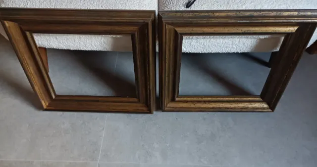 2 Marcos antiguos dorado envejecido