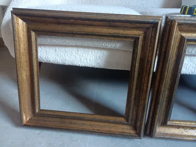 2 Marcos antiguos dorado envejecido