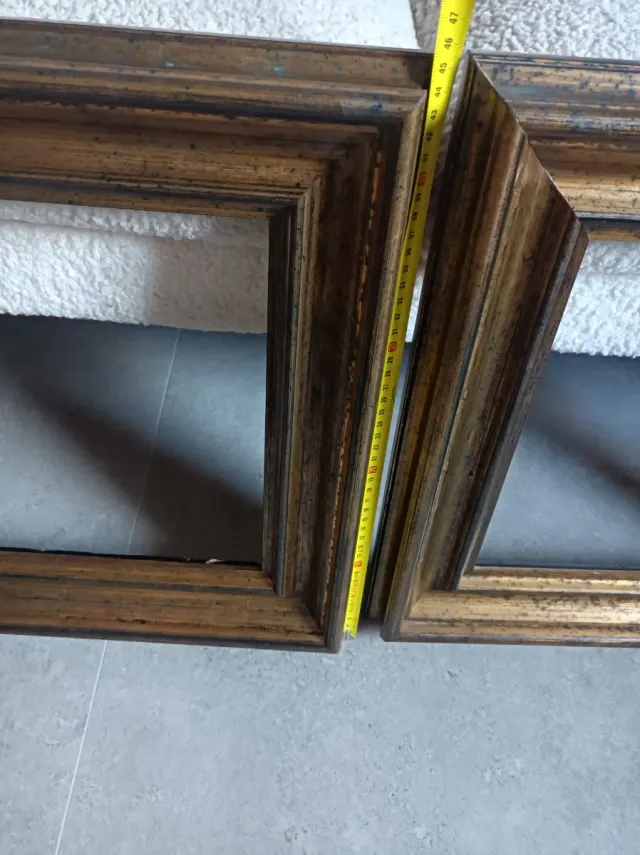 2 Marcos antiguos dorado envejecido