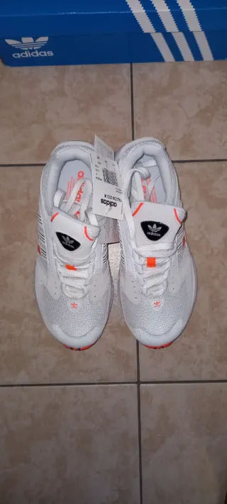 Scarpe Adidas Falcon Donna Bianco Arancio