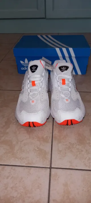 Scarpe Adidas Falcon Donna Bianco Arancio
