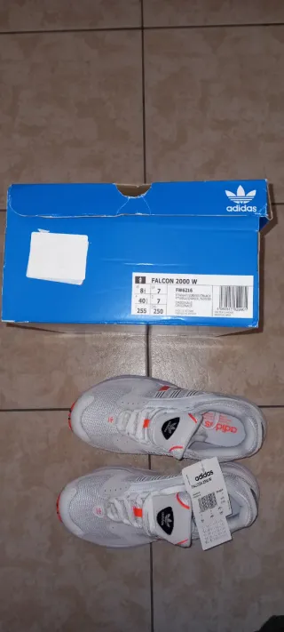 Scarpe Adidas Falcon Donna Bianco Arancio