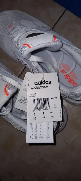 Scarpe Adidas Falcon Donna Bianco Arancio