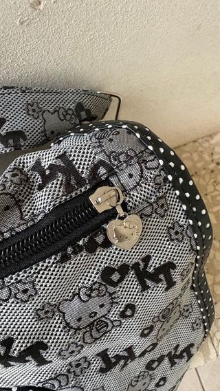 Borsa a tracolla Hello Kitty grigia e rosa