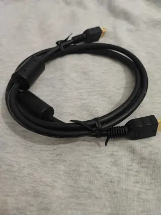 Cable HDMI Negro chapado oro