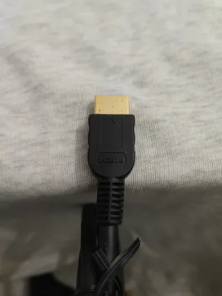 Cable HDMI Negro chapado oro
