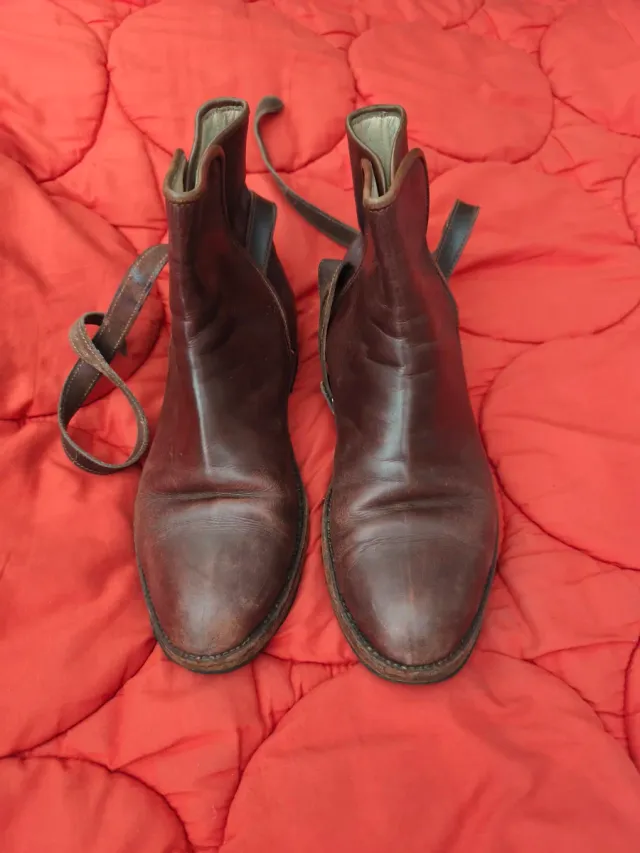 Botas artesanales piel marrón talla 41