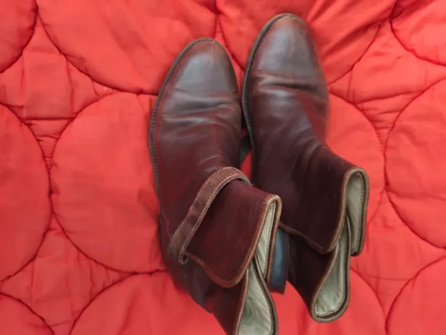 Botas artesanales piel marrón talla 41