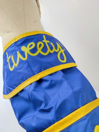 Impermeabile cane Tweety blu e giallo