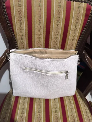 Borsa bianca in pelle