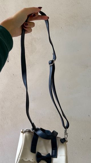 Borsa a tracolla bianca e blu