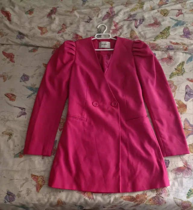 Americana Vestido Stradivarius Rosa Talla M