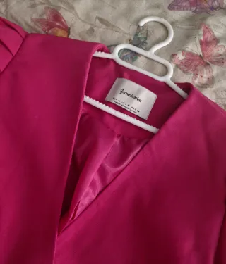 Americana Vestido Stradivarius Rosa Talla M