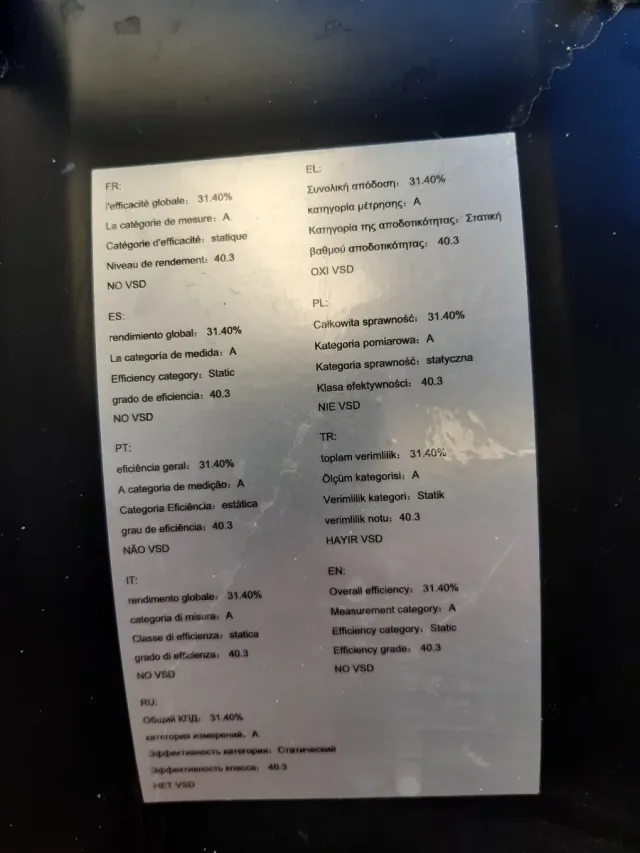 Ventilador industrial Equation 30