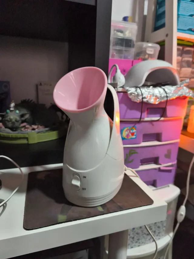 Vaporizador Facial Blanco y Rosa