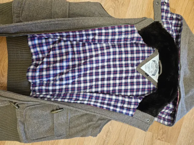 Trenca Lana Hilfiger Denim Gris Multicolor