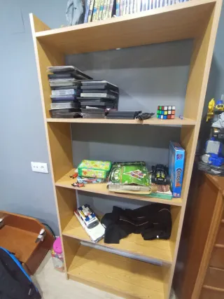 Estantería 5 baldas madera clara