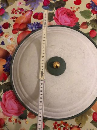 Plafoniera metallo oro e verde