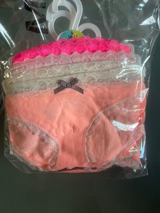 Pack 12 Braguitas Niña Encaje Talla S