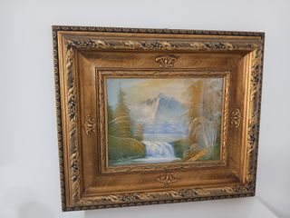 Quadro Paesaggio di Montagna con Cornice In Legno