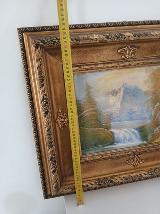 Quadro Paesaggio di Montagna con Cornice In Legno