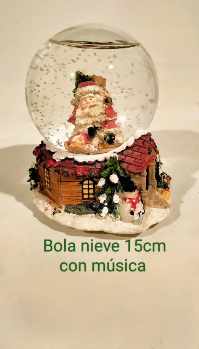 Pallina di neve di Natale Babbo Natale con musica Jingle Bells