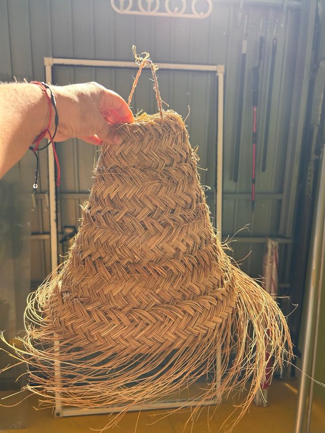 Tulipa Mimbre y Rafia Beige/Marrón