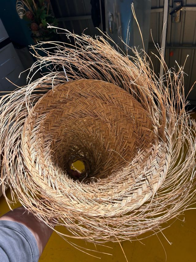 Tulipa Mimbre y Rafia Beige/Marrón