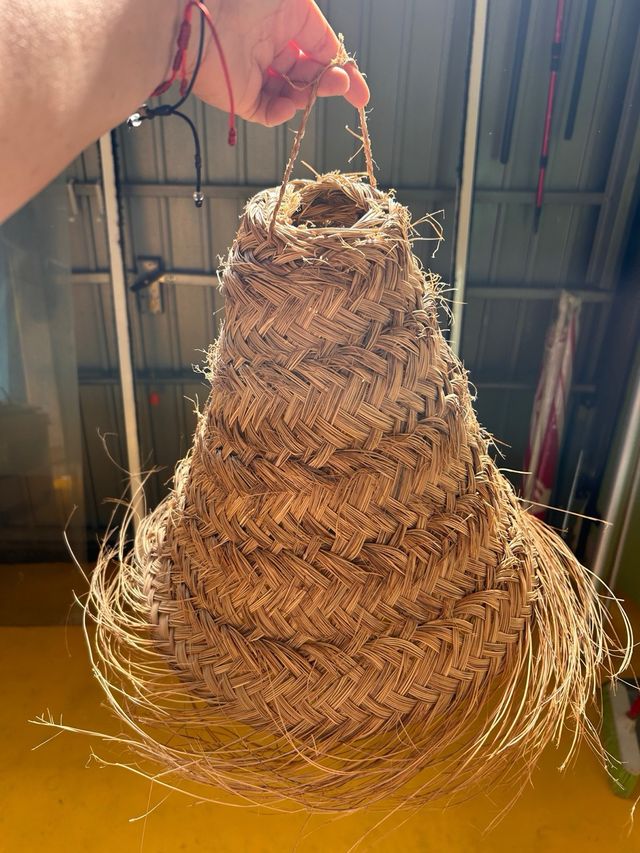 Tulipa Mimbre y Rafia Beige/Marrón