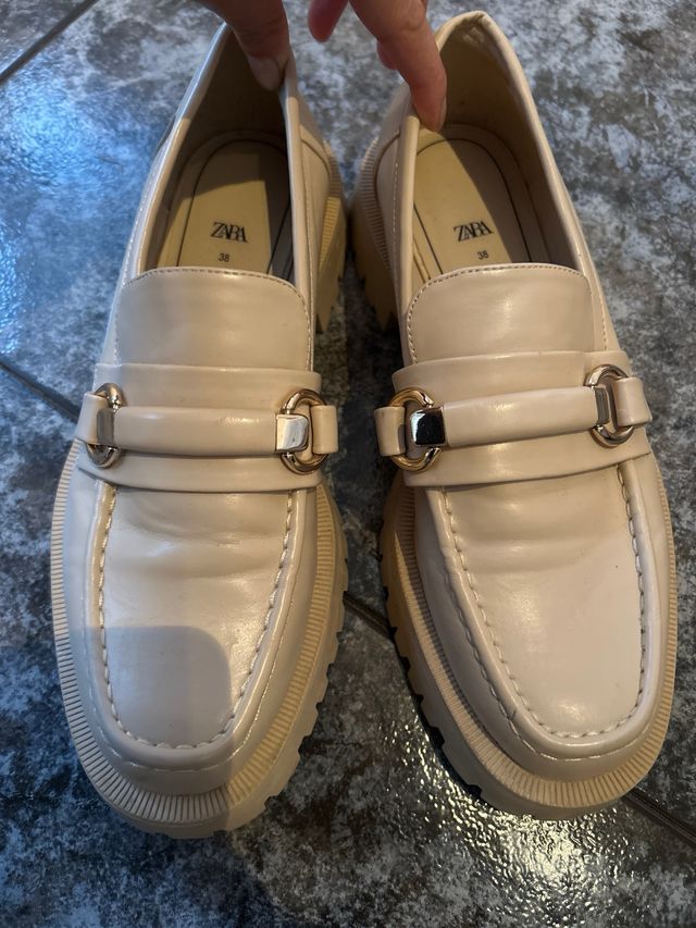 Mocasines Zara Beige Talla 38