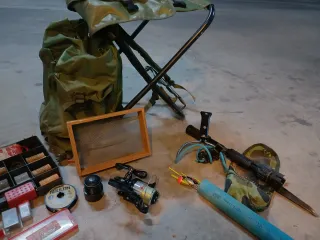 Silla plegable con mochila pesca