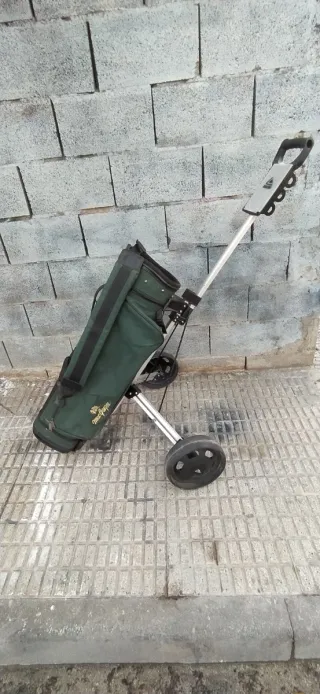 Carrito de golf verde