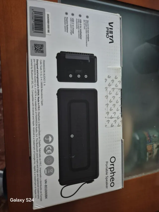 Altavoz Portátil Vieta Pro Orpheo Bluetooth Negro