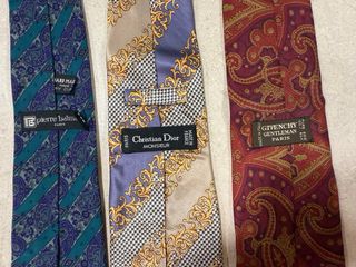 Lote 3 Corbatas Dior, Balmain y Givenchi