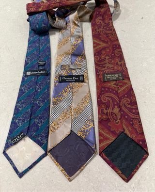 Lote 3 Corbatas Dior, Balmain y Givenchi