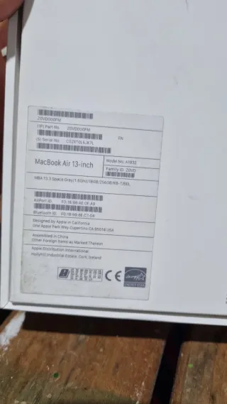 Scatola originale MacBook Air 13" A1932