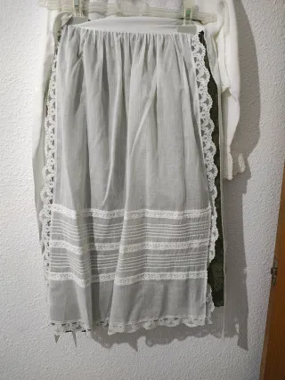 Traje Huertana Niña Verde y Blanco