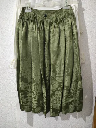 Traje Huertana Niña Verde y Blanco