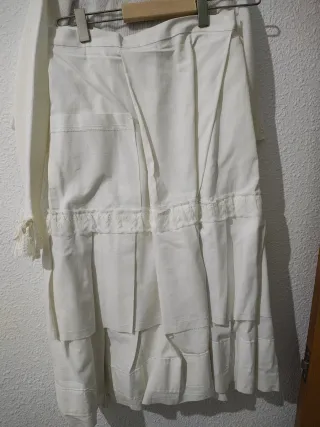 Traje Huertana Niña Verde y Blanco